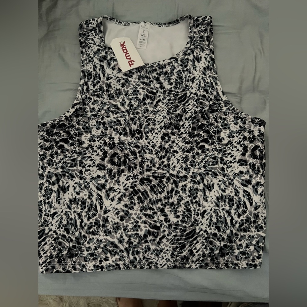 Crop Athletic Cheetah Print Tank